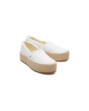 TOMS Valencia 100% Katoen Espadrilles Wit voor dames