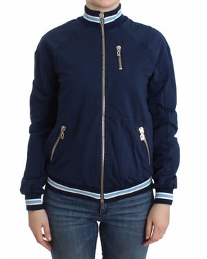 John Galliano Katoenen vest met blauwe rits voor dames