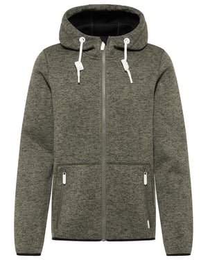 ICEBOUND Yuka serie Gebreide fleece jas Heren olijf melange