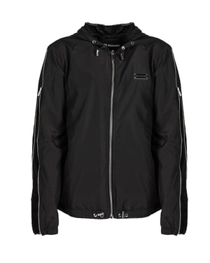 Les Hommes jas Windbreaker Mannen zwart