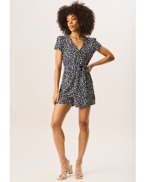 Playsuit met dierenprint en riem