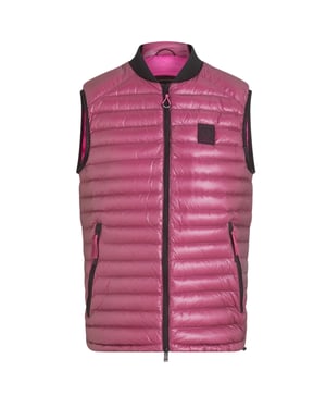 Belstaff Airframe neon glanzend roze gilet met donsvulling