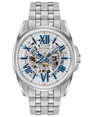 Bulova Classic Automatic herenhorloge Zilverkleurig 96A187
