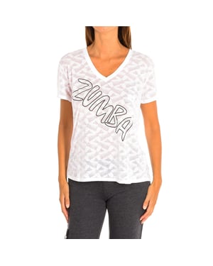 Dames t-shirt met korte mouwen en V-hals Z1T00587