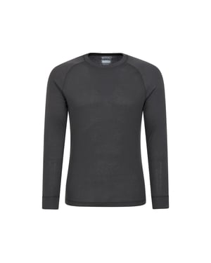 Mountain Warehouse Heren Talus Ronde Hals Thermo Top met Lange Mouwen (Houtskool)