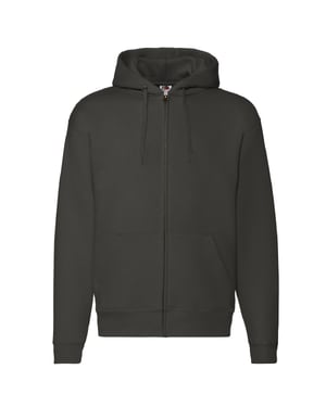 Fruit Of The Loom Heren Met Ritssluiting Sweatshirt Met Capuchon / Hoodie (Charcoal)