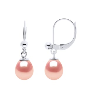 Oorbellen Dangle zoetwater parels White Peren 7-8 mm 925