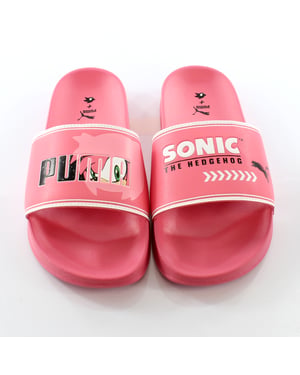 Puma SEGA Leadcat FTR SONIC JR Slide Slip On Junior Flip Flop Roze 372342 02