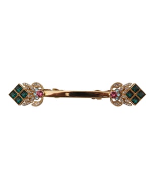 Dolce & Gabbana Heren Groene Smaragd Gouden Kleur Kraagspeld Stropdas Broche