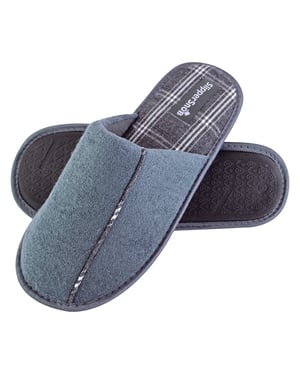 Slipper Snob - Heren Indoor Slip On Mule Slippers - Grijs