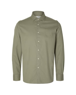 Selected Overhemden Regbond Regular Fit Overhemd Vetiver Groen