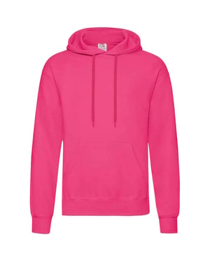 Fruit Of The Loom Unisex Volwassenen Klassiek Sweatshirt met capuchon (Fuchsia)
