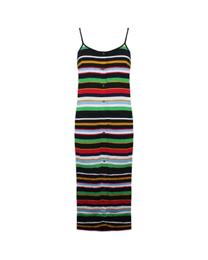 Vans Off The Wall Mouwloze Gestreepte Multicoloured Midi Dress VN0005HW448
