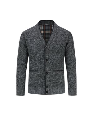 Herenvest met opstaande kraag en knoop met twee zakken voor de winter, donkergrijs