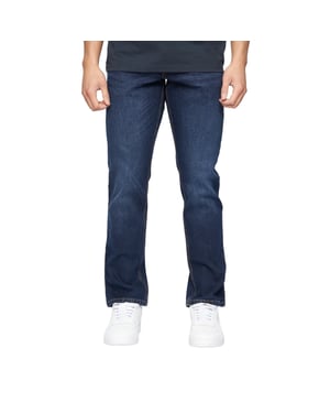 Crosshatch Heren Chas Straight Jeans (Donkere wasbeurt)