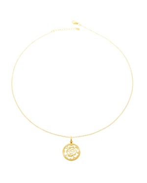 Orphelia 'Fiore' Dames 925 Sterling Zilveren Ketting met Hanger - Goud ZH-7079/2
