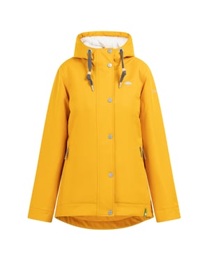 Schmuddelwedda Winterjas gemaakt van gerecycled polyester Dames mosterd