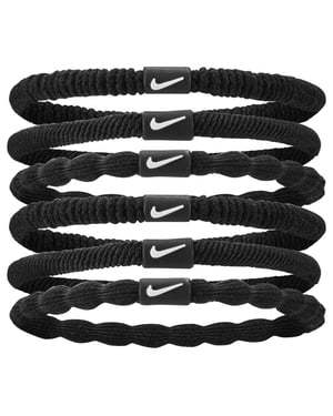 Nike 2024 Flex Haarbandjes (Set van 6) (Zwart)