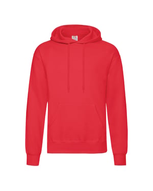 Fruit Of The Loom Heren Sweatshirt Met Capuchon / Hoodie (Rood)