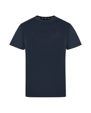 Aquascutum London 1851 Tape Logo Navy Blue T-Shirt