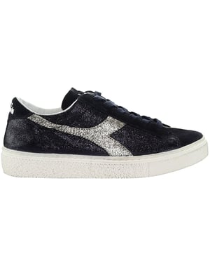 Diadora Montecarlo Glitter Vuil Dames Zwarte Sneakers