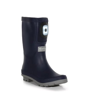 Regatta Childrens/Kids Fairweather Shine Brite Light Wellington Boots (Marine / Stormgrijs)