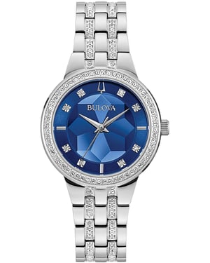 Bulova Phantom Crystal Dames Horloge Zilver 96L276