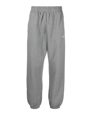 Off-White Wave Diagonaal Gedrukte Joggers in Grijs