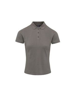 Premier Dames/dames Coolchecker Plus Piqu Polo met CoolPlus (Donkergrijs)