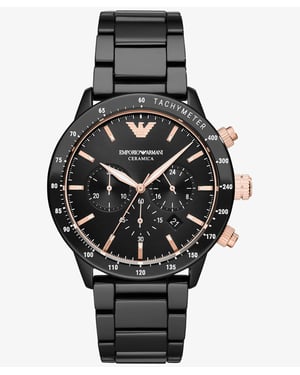 Emporio Armani Mario herenhorloge Zwart AR70002