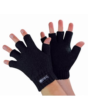 THMO - Thermische winterhandschoenen zonder vingers voor kinderen - Zwart