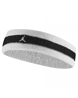 Nike Jordan Badstof Hoofdband (Wit/zwart)
