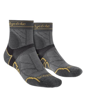Bridgedale - Heren Hardloop Lichtgewicht Merino Wol Sokken - Gunmetal