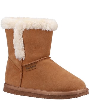 Hush Puppies Meisjes Ashlynn Suede Slippers (Tan)