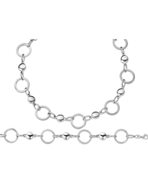 Orphelia Dames 925 Sterling Zilveren Set: Ketting + Armband - Zilver SET-014