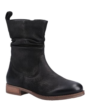 Hush Puppies Emilia Leren Vrouwen Laarzen Zwart