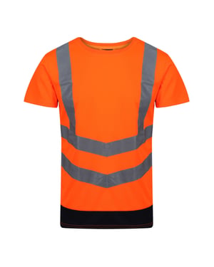 Regatta Heren Pro High-Vis T-shirt met korte mouwen (Oranje/Zwaar)