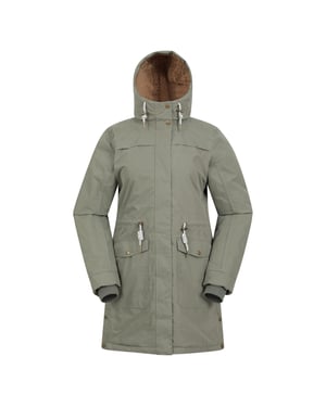 Mountain Warehouse Dames/Dames Acorn Waterdichte Borg Gevoerde Parka (Kaki Groen)