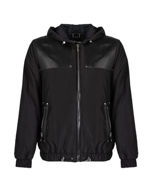 Les Hommes jas Windbreaker Mannen zwart