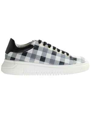 Emporio Armani Geruite Heren Zwart/Wit Sportschoenen