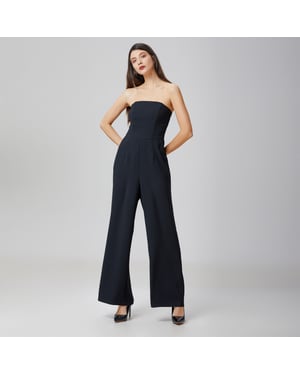 Minimalistische bustier jumpsuit