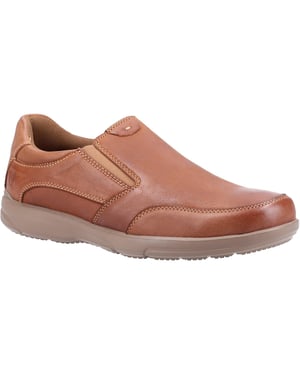 Hush Puppies Heren Aaron Slip On Leren Schoen (Kastanjebruin)