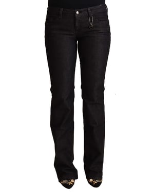 Costume National Dames Zwarte Katoenen Skinny Jeans met lage taille