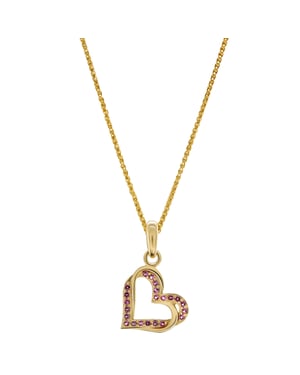 Orphelia 'Cecilia' Dames 925 Sterling Zilveren Hangertje met Ketting - Goud ZH-7584/R