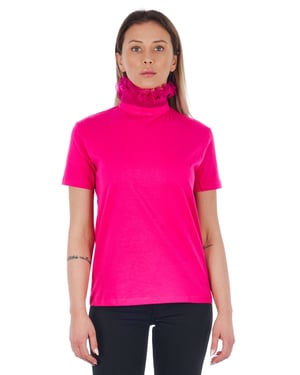 Frankie Morello Roze Katoenen Tops T-Shirt