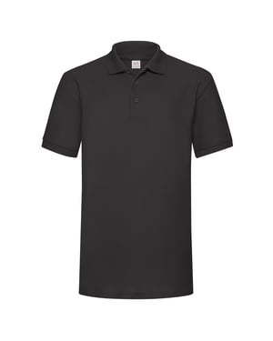 Fruit of the Loom Heren Polycotton Pique Zwaar Poloshirt (Zwart)