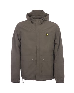 Lyle & Scott jack met capuchon en zakken - Olijfgroen