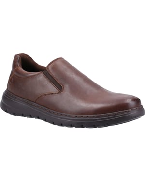 Hush Puppies Heren Trent Leren Casual Schoenen (Bruin)