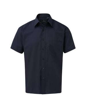 Premier Herenshirt met korte mouwen Popeline (Marine)