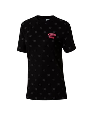 Puma Womens OG All Over Print Tee Grafisch T-shirt Grijs 845065 01